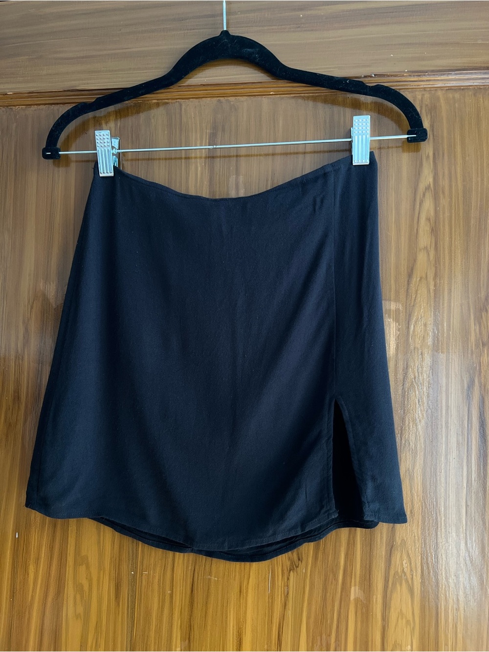 Aritzia Black Mini Skirt with Side Slit